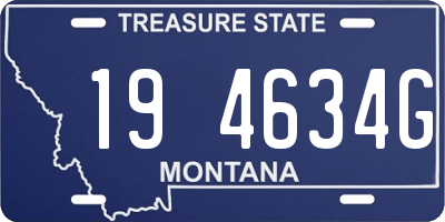 MT license plate 194634G
