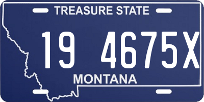 MT license plate 194675X