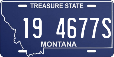 MT license plate 194677S