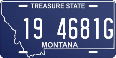 MT license plate 194681G