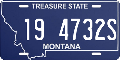 MT license plate 194732S