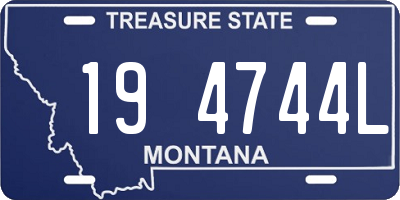MT license plate 194744L