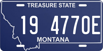 MT license plate 194770E