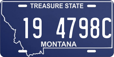 MT license plate 194798C