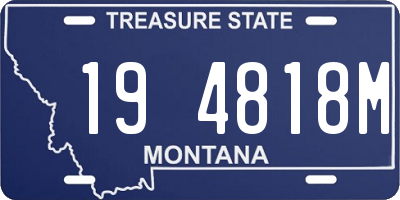 MT license plate 194818M