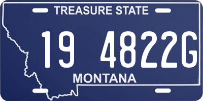 MT license plate 194822G