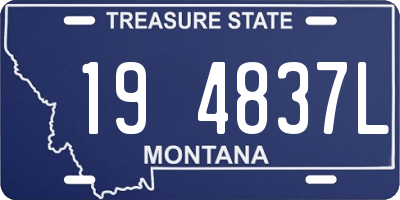 MT license plate 194837L