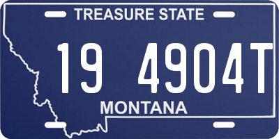MT license plate 194904T