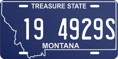 MT license plate 194929S