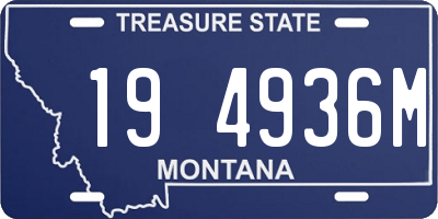 MT license plate 194936M