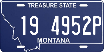 MT license plate 194952P