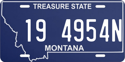 MT license plate 194954N