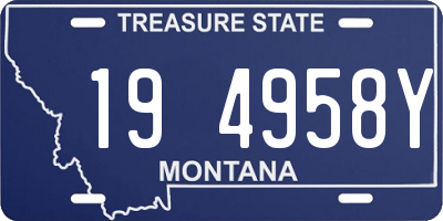 MT license plate 194958Y