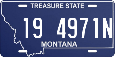 MT license plate 194971N
