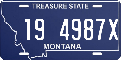 MT license plate 194987X