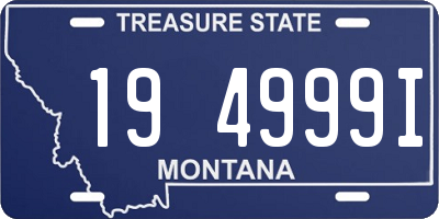 MT license plate 194999I