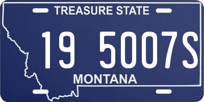 MT license plate 195007S