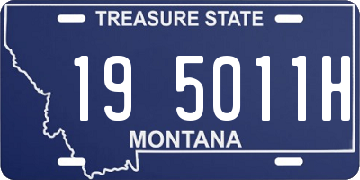 MT license plate 195011H