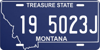 MT license plate 195023J