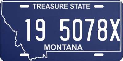 MT license plate 195078X