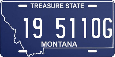 MT license plate 195110G