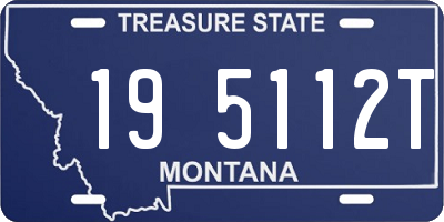 MT license plate 195112T