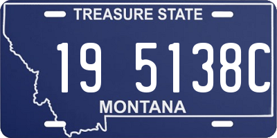 MT license plate 195138C