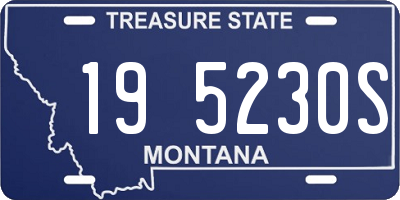 MT license plate 195230S