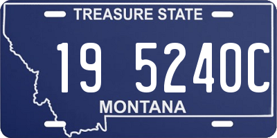 MT license plate 195240C