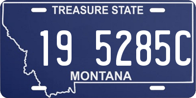 MT license plate 195285C