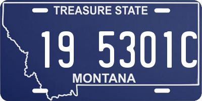 MT license plate 195301C
