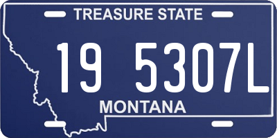 MT license plate 195307L