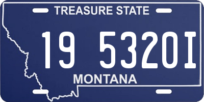 MT license plate 195320I