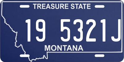 MT license plate 195321J