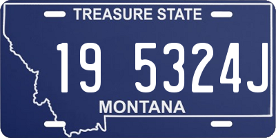 MT license plate 195324J