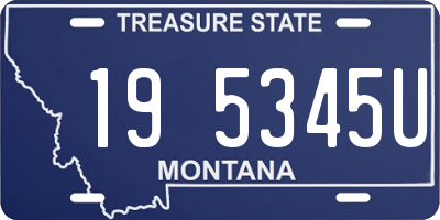 MT license plate 195345U