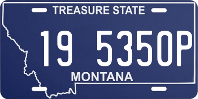 MT license plate 195350P