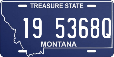 MT license plate 195368Q