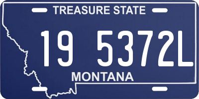 MT license plate 195372L