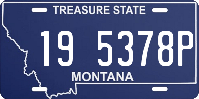 MT license plate 195378P