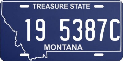 MT license plate 195387C
