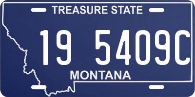 MT license plate 195409C