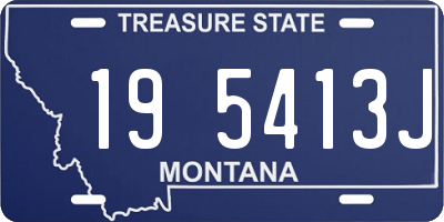 MT license plate 195413J