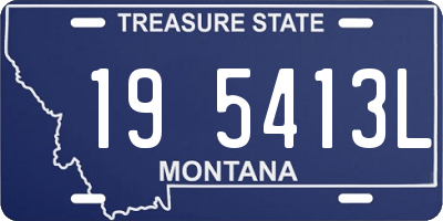 MT license plate 195413L