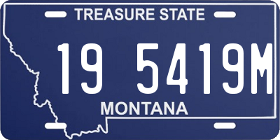 MT license plate 195419M