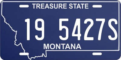 MT license plate 195427S