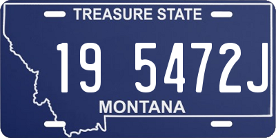 MT license plate 195472J