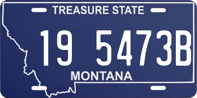 MT license plate 195473B