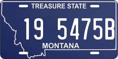 MT license plate 195475B