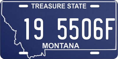 MT license plate 195506F